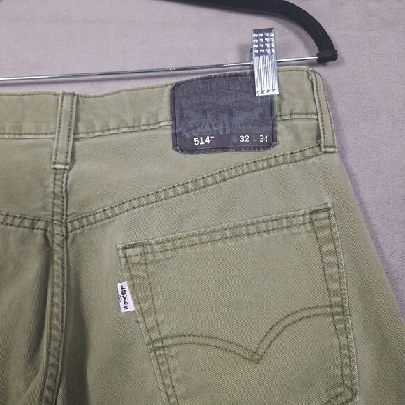 Levis 514 Pants Mens 32x34(31x33) Green Jeans low rise - Picture 3 of 9
